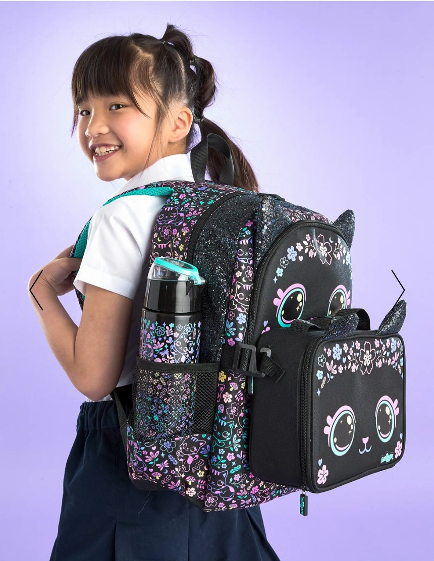Smiggle Lunch Bag Attach Black Cat 25x19x8cm