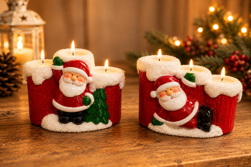 Christmas Santa Candles