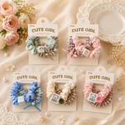 Cute Girl Plaid Scrunchie - 2 Pcs
