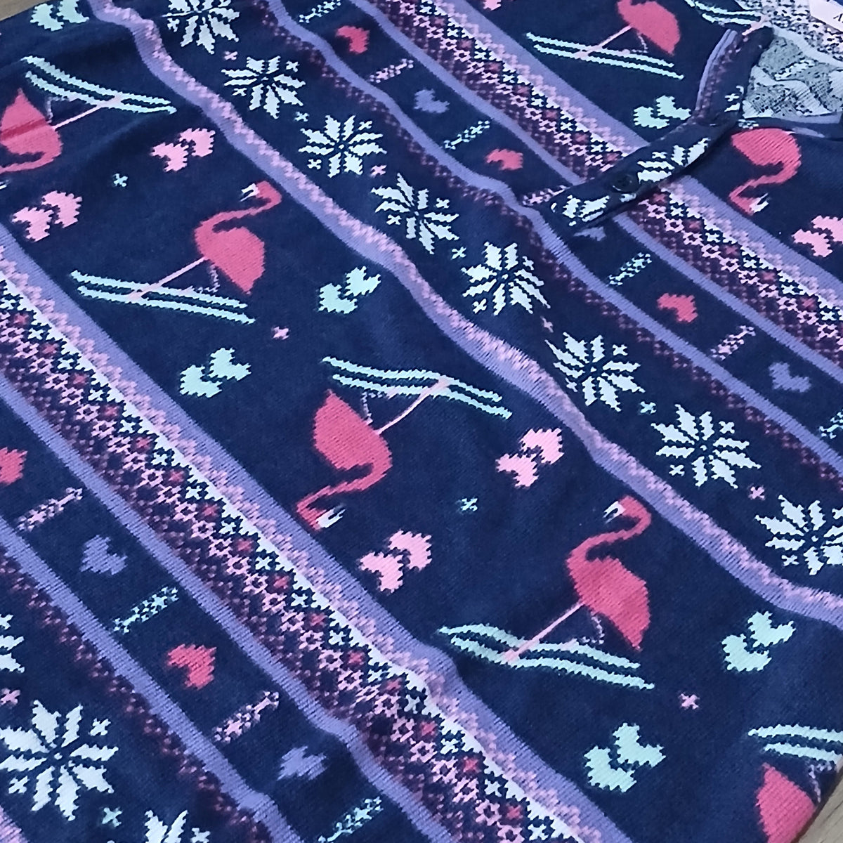 Warm Soft Fleece Flamingo Pyjama Size S-XL