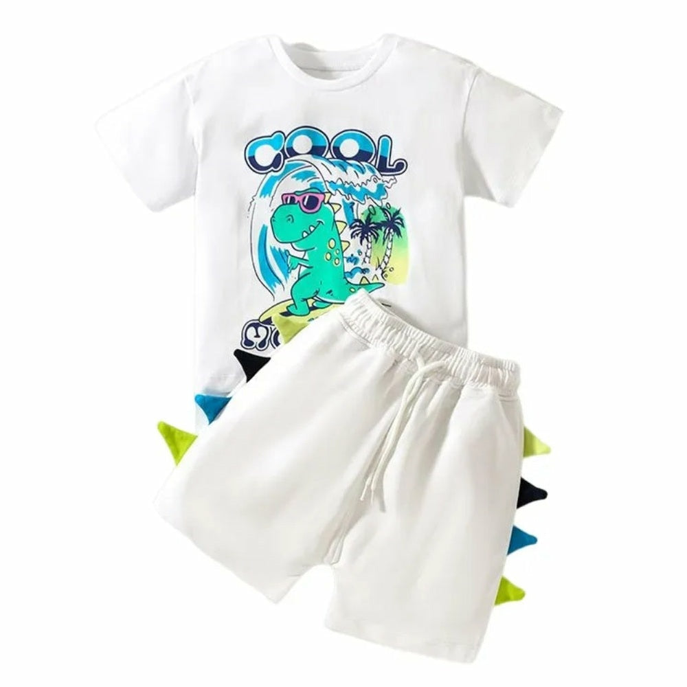 Boys’ Cotton Dinosaur Summer Set / 5–6Y