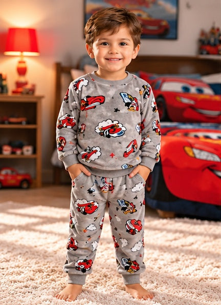 Kids’ Warm Winter Disney Cars Pajama Set | 1–5Y