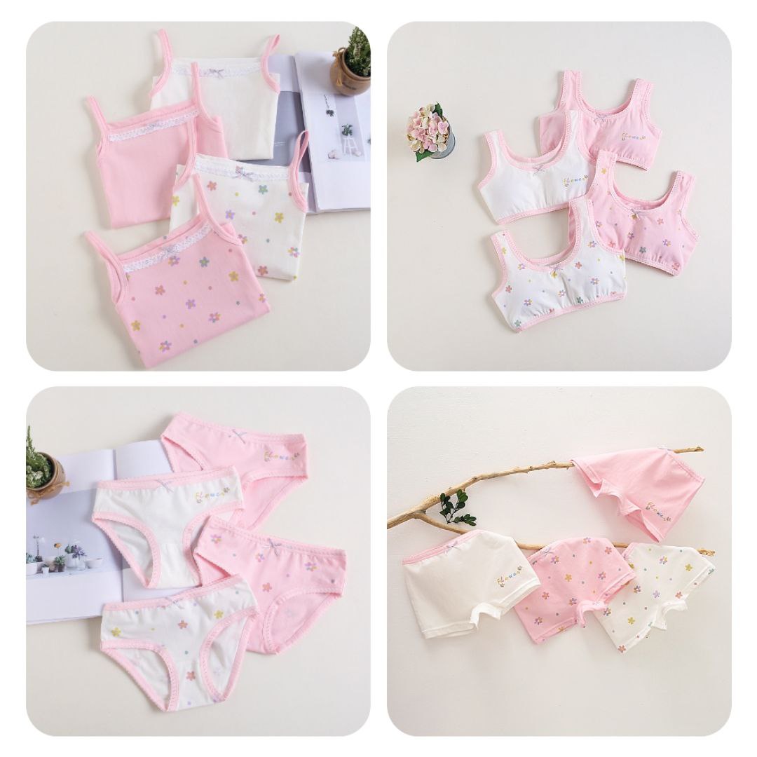 Girls Cotton Underwear 2–12Y – Pink Flower | Build Your Own Set