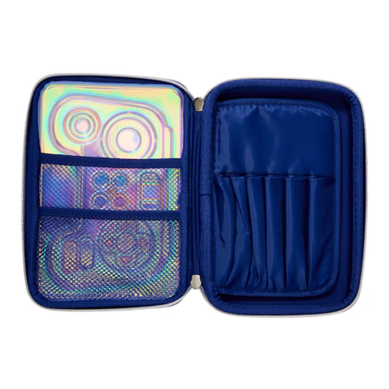 Smiggle Hardtop Pencil Case Blue Game 16.5x22x4.5cm