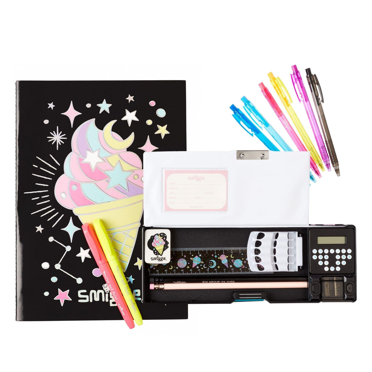 Smiggle Stationery Kit | A4 | Black Icecream