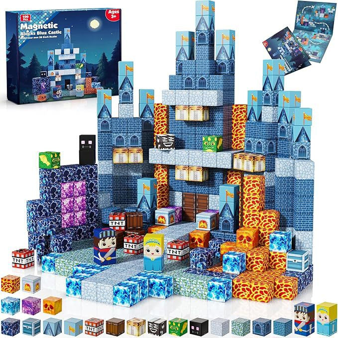 Magnetic Building Cubes Set – 100 Pieces | 3+