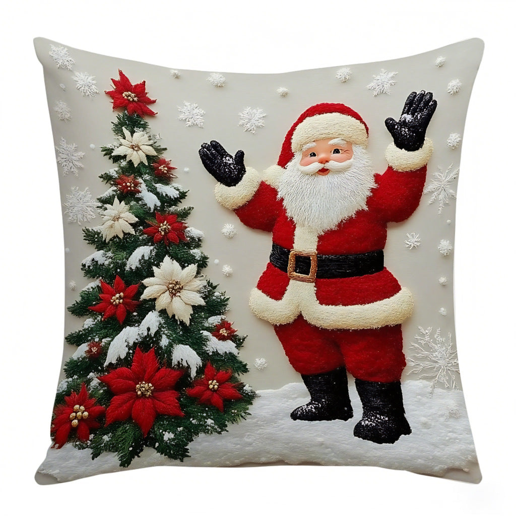 Red Christmas Decorative Cushion with Filling 45x45 cm
