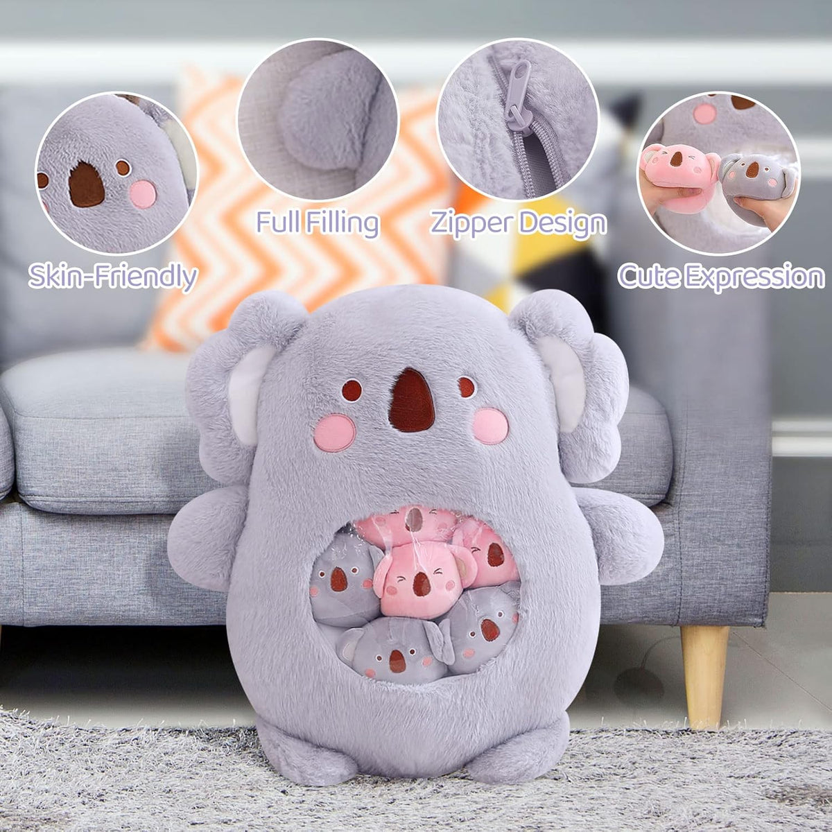 Stuffed Pillow Animal Design Toy Removable Minis