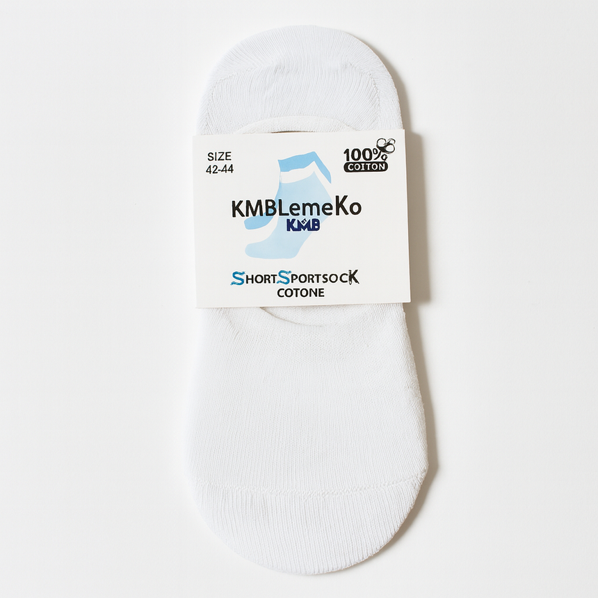 100% Cotton Short Socks – 2-Pair Set | Size 42–44