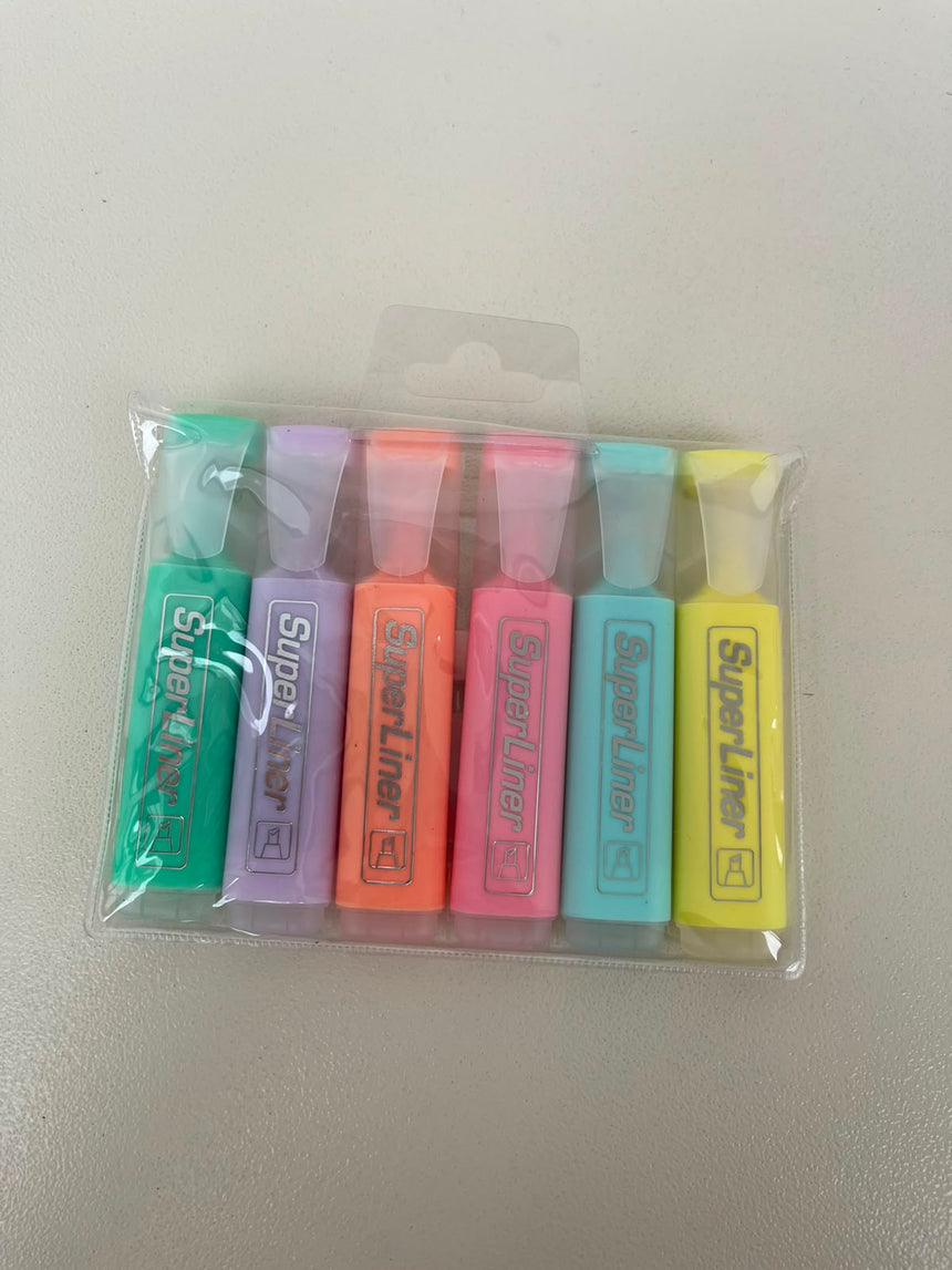 Pastel Highlighters 6 pieces set