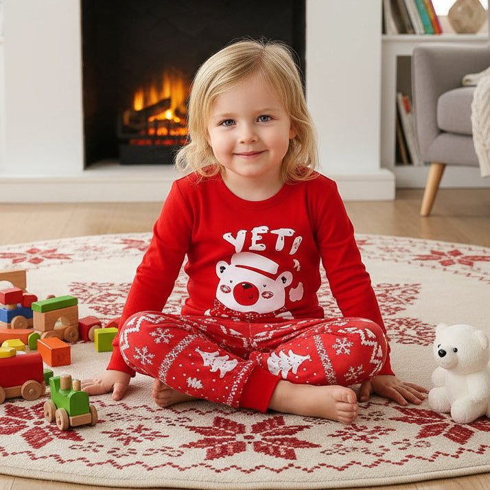 Kids’ 100% Cotton Christmas Pajama Set | 1–2Y