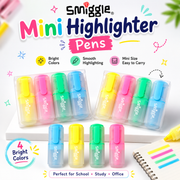 Smiggle Mini Highlighter Pens | 4 Pcs Pack