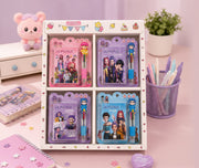 Kpop Mini Notebook And Multicolor Pen Set