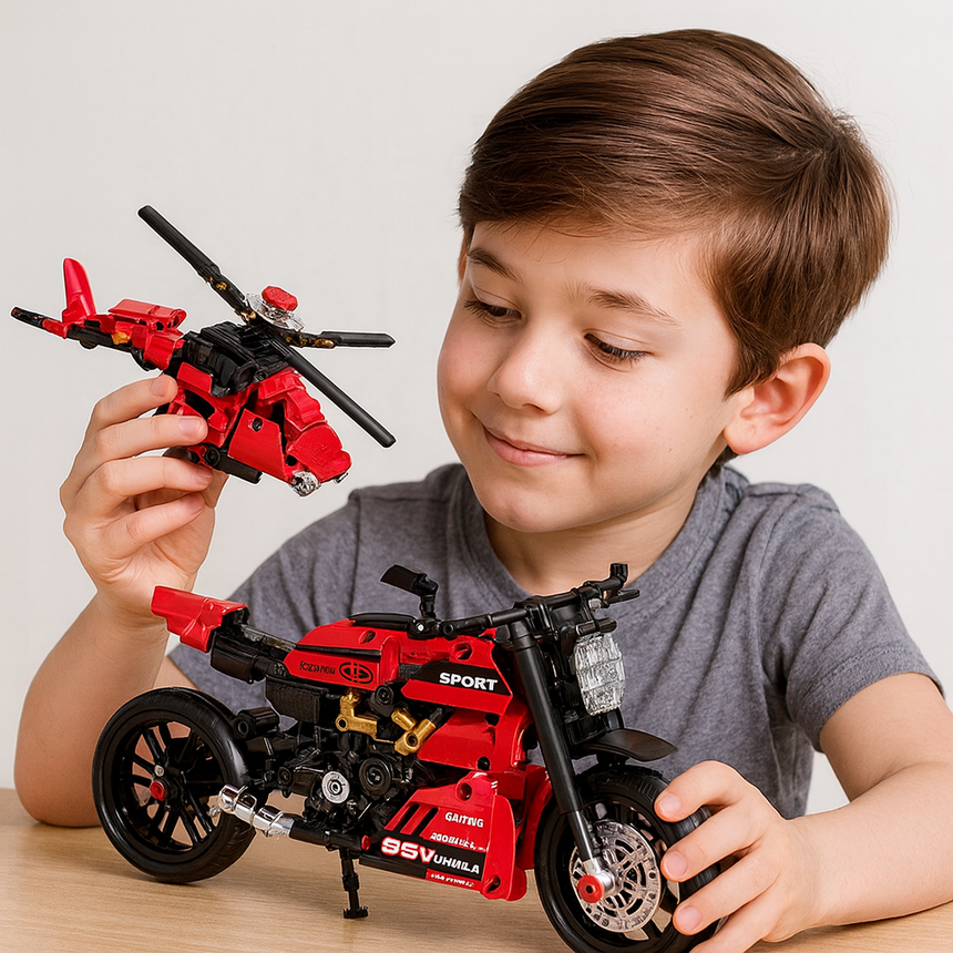Technic Racing Motorcycle Construction Toy 545 Parts
