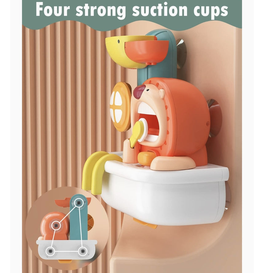 Baby Lion Bubble Bath Toy with Waterfall & Bubbles | 1+