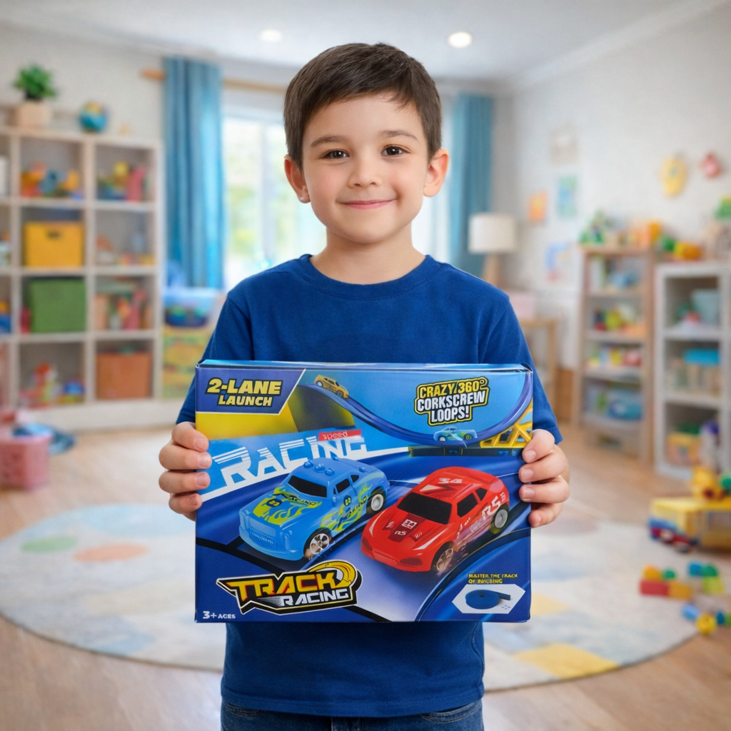Track Racing 2-Lane Launch Car Track Set