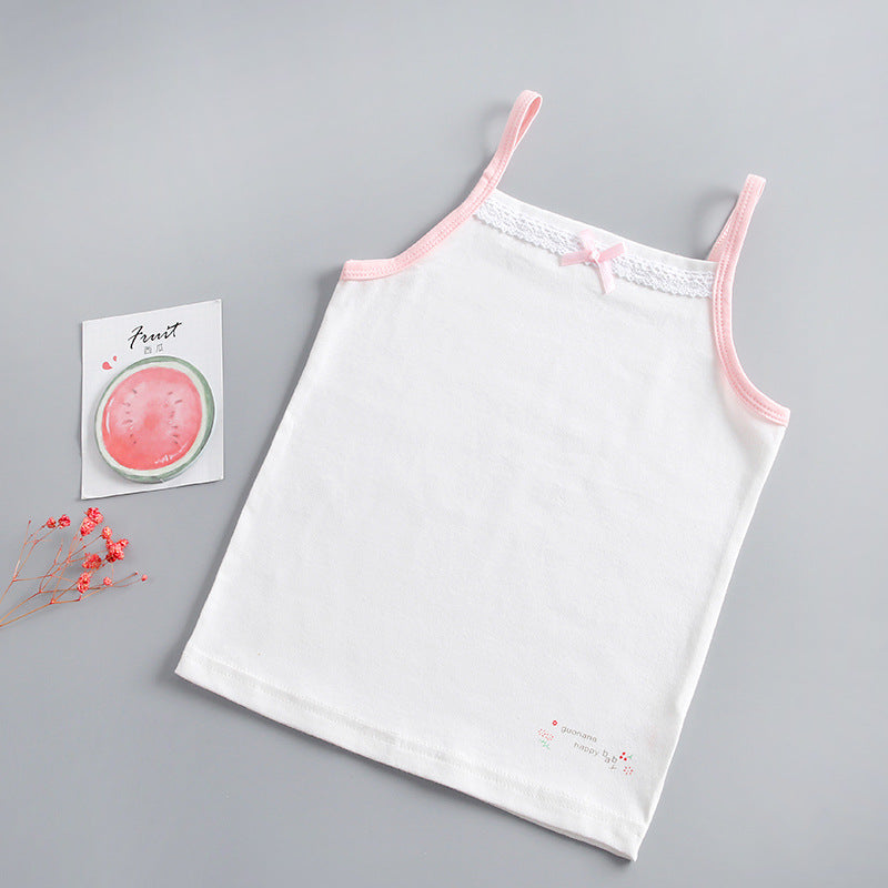 Girls Cotton Tank Tops (3 pcs) – Light | Size 2–10Y