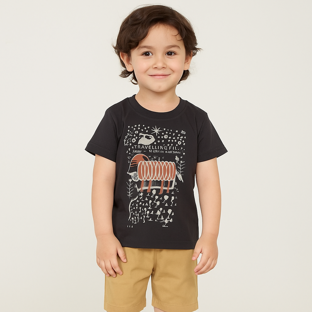 Boys’ Travelling Cat Cotton Summer Set / 1–5Y