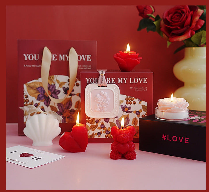 Romantic Rose And Heart Scented Gift Set 4 Pieces
