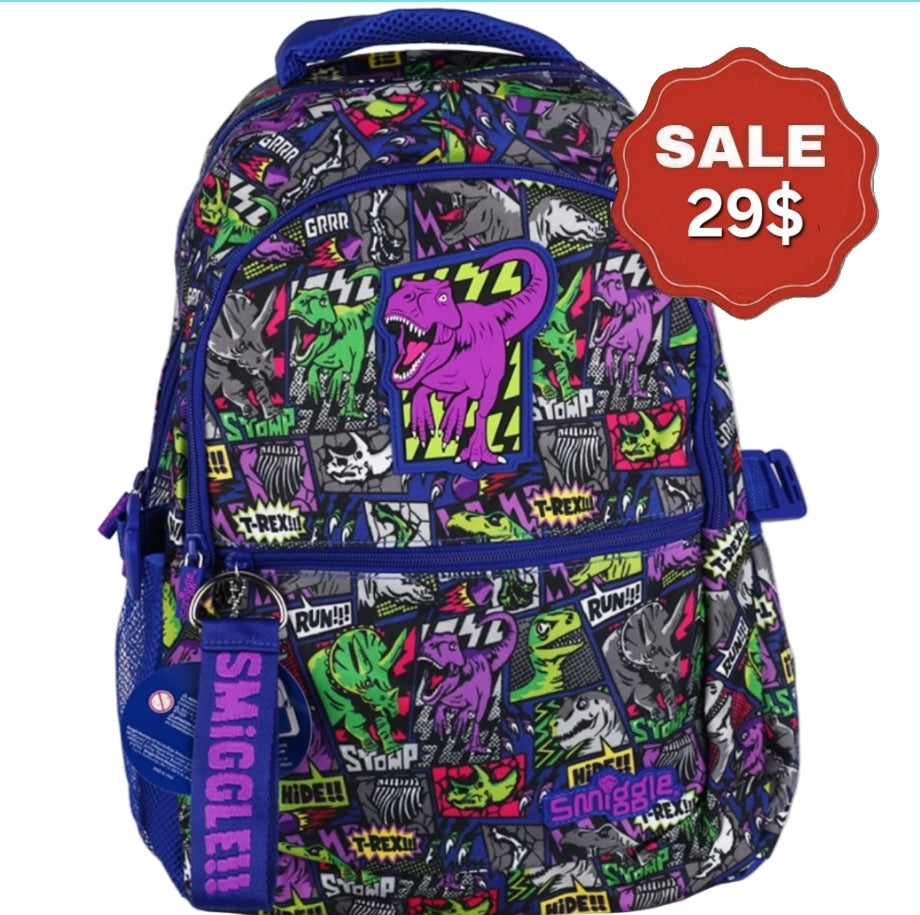 Smiggle Backpack Dinosaur | (G1-G3) | 42cm