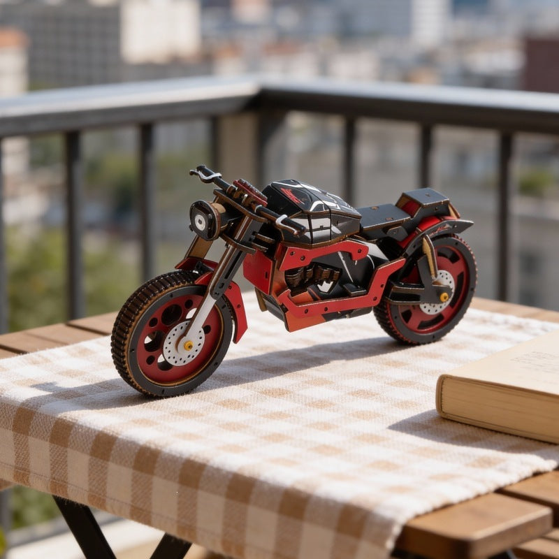 DIY Wooden Motorcycle 3D Puzzle | 14+
