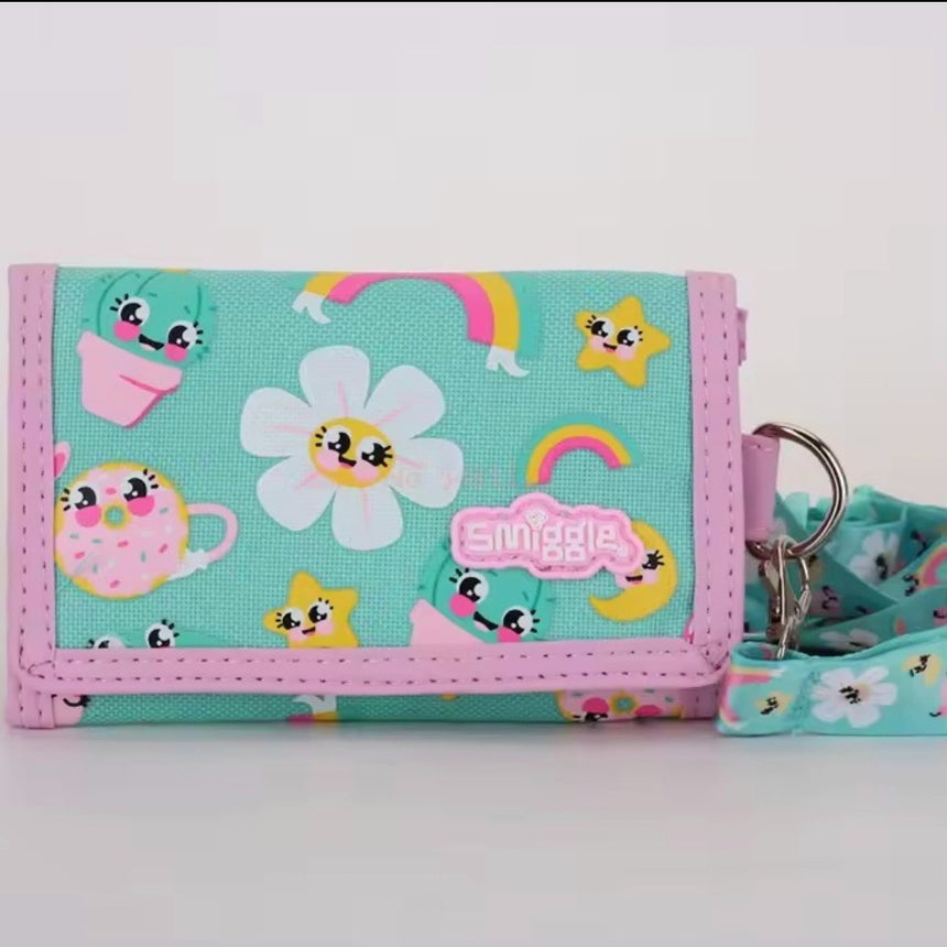 Smiggle Lanyard Wallet | Flower Rainbow