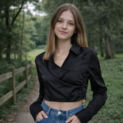 Women's Long-Sleeve Crop Top by BSL | S