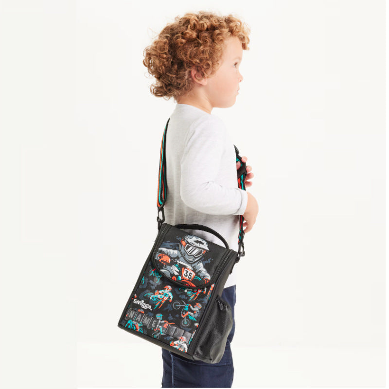 Smiggle Lunch Bag - Motorcycle | Shoulder Straps | 26×18×12cm
