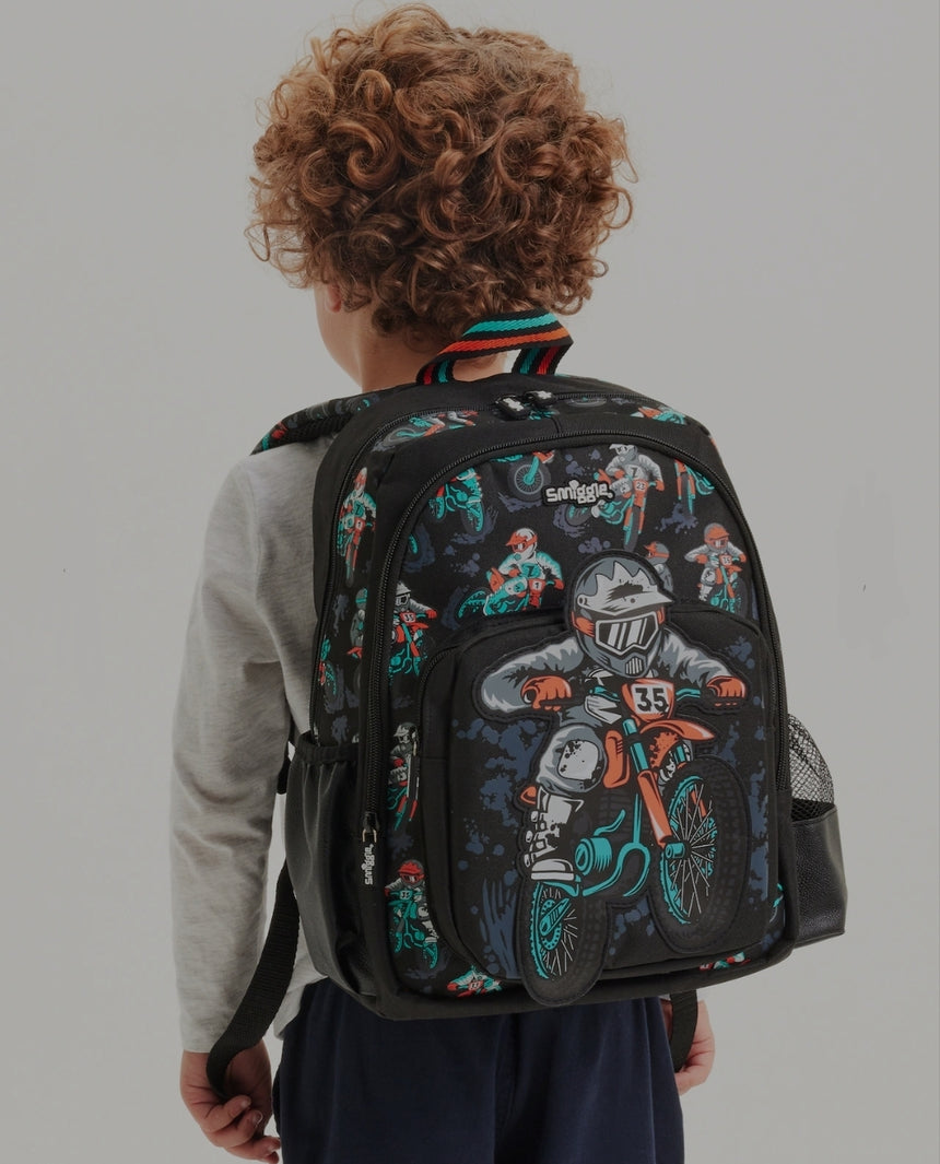 Smiggle Backpack Motorcycle | (KG1-KG3) | 38cm