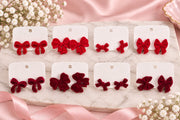 Christmas Velvet Bow Earrings
