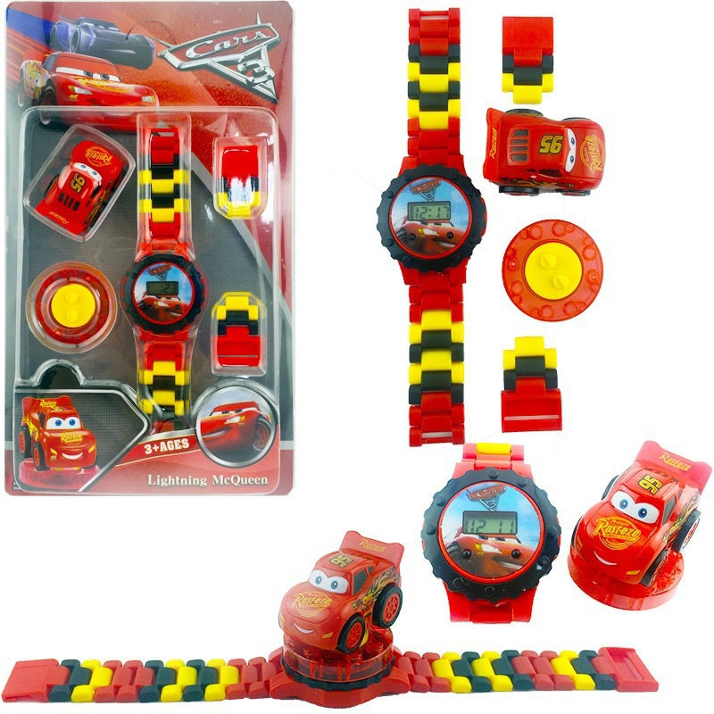 Kids Character Building Block Watch Set