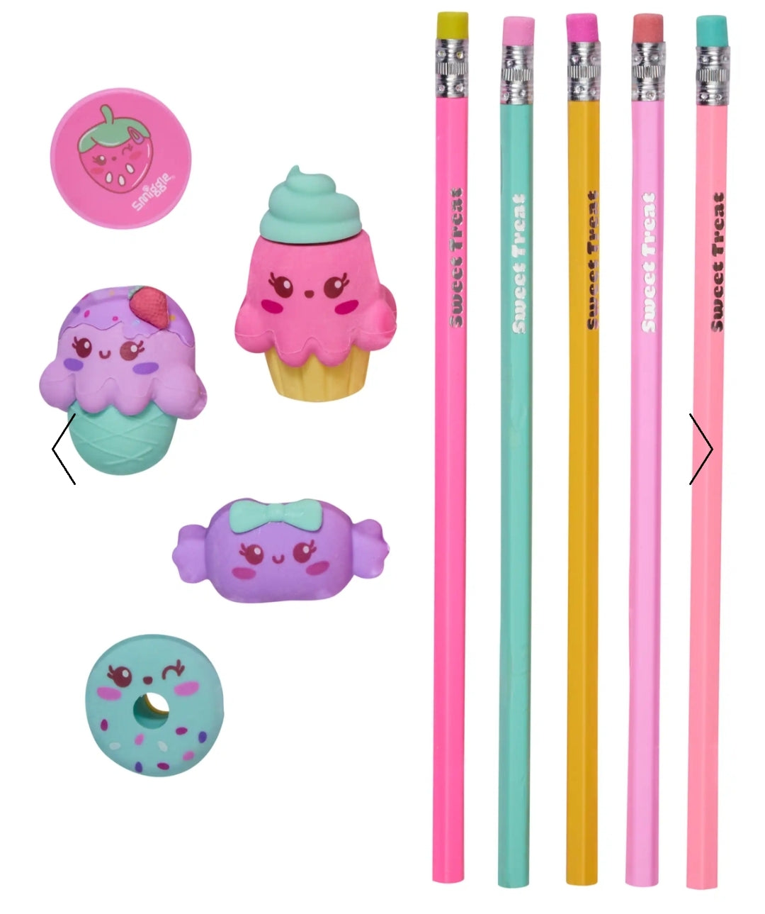 Smiggle Pencil & Eraser Set | Sweet Dreams