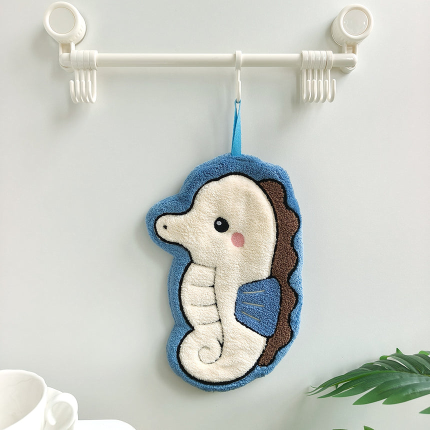 Cute Microfiber Ocean Animal Hanging Hand Towel – 4 Designs
