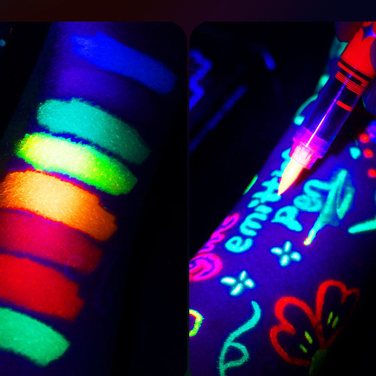 8-Color UV Face & Body Paint Marker Set Neon Blacklight