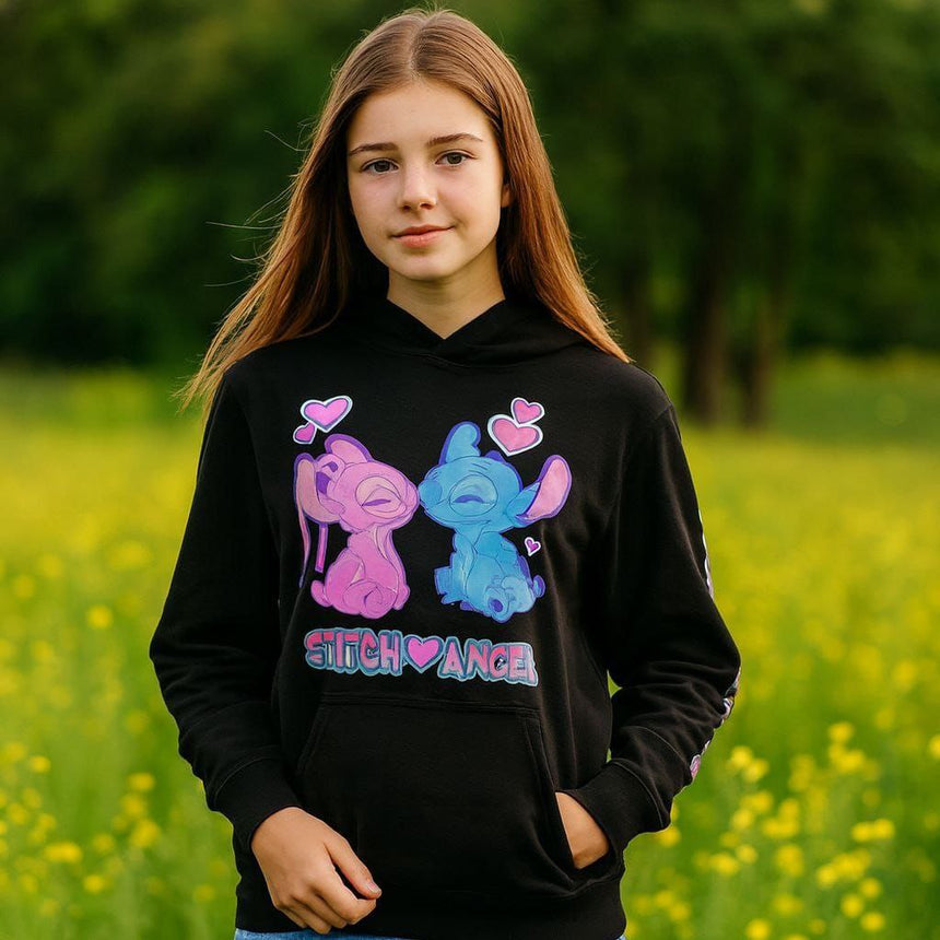 Black Stitch Light Fleece Hoodie | S–L
