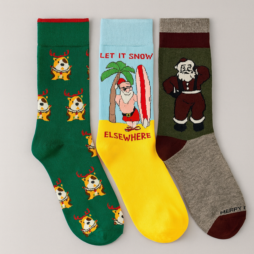 Cotton Christmas Long Socks | Size 35–39