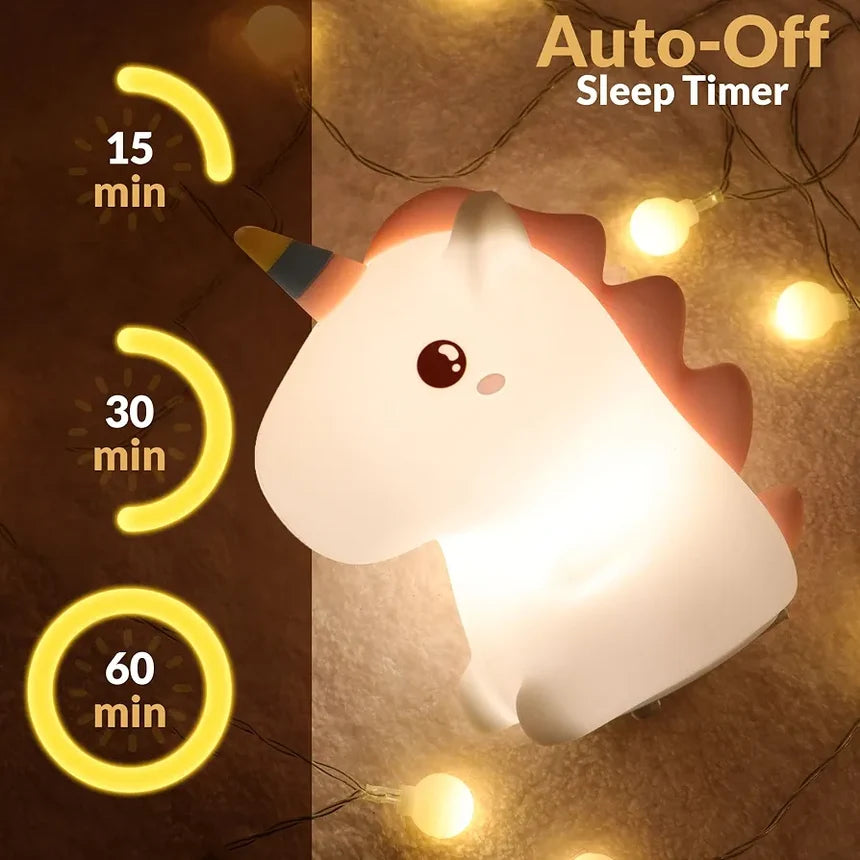 Rainbow Unicorn Silicone LED Night Light USB Rechargeable
