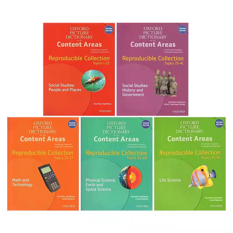Oxford Picture Dictionary For The Content Areas - 5 Books Set - Soft Cover - 8+