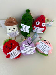 Positive Affirmation Crochet Keychain