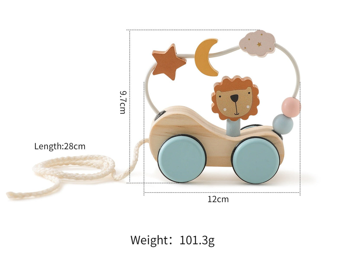 Montessori Wooden Pull Along Train Toy