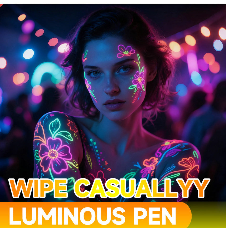 8-Color UV Face & Body Paint Marker Set Neon Blacklight