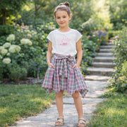 Girls’ Cotton Top & Skirt Set / 2–8Y