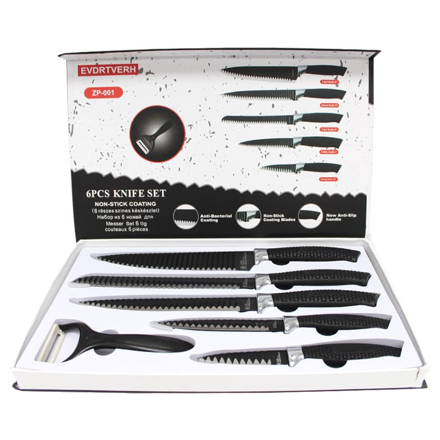 Kitchen Cutlery Knife Set Stainless Steel 6 Pieces