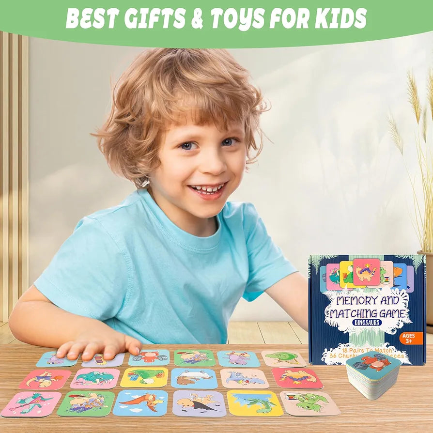 36 Pcs Cards Memory Matching Educational Game - Ages 4-12Y