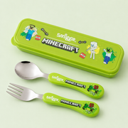 Smiggle Set | Spoon+Fork | With Storage Box | Minecraft