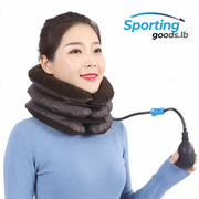 Inflatable neck traction device