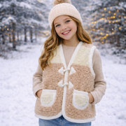 Kids Natural Wool Vest | Size 8-10Y
