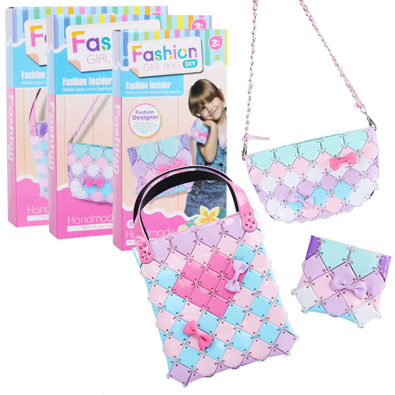 Gifts Toys for Girls - Stylish Girls Pink Crafted Chain Bag, Toys Birthday Gifts for Girls | 6+