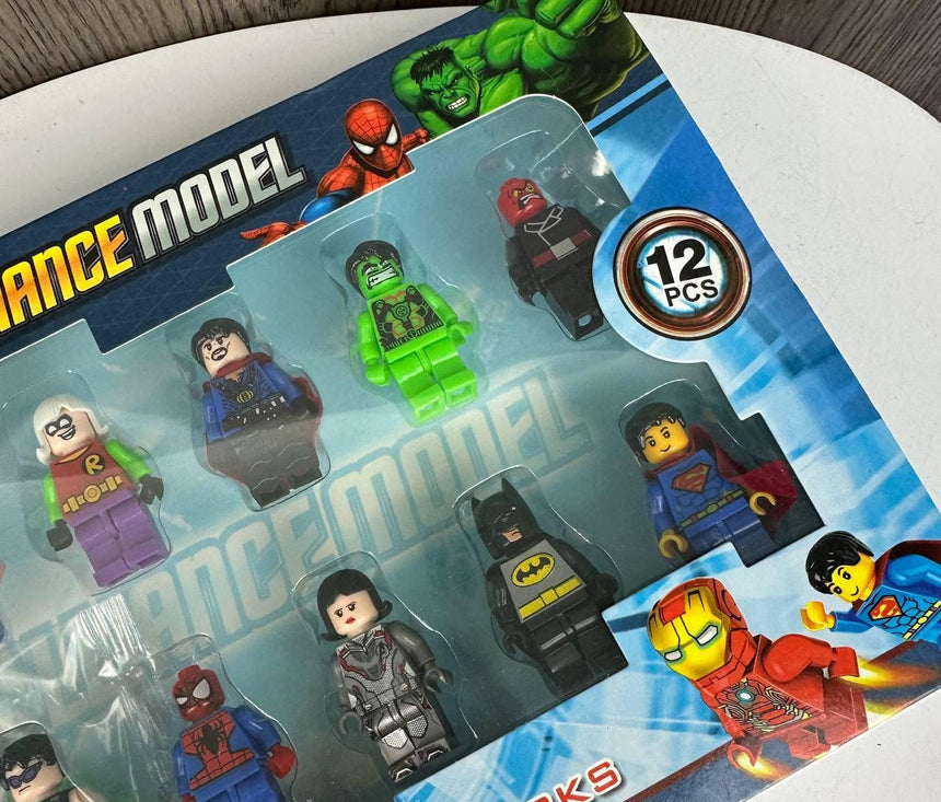 Alliance Model Super Heroes Building Blocks 12 Pcs With Accessories