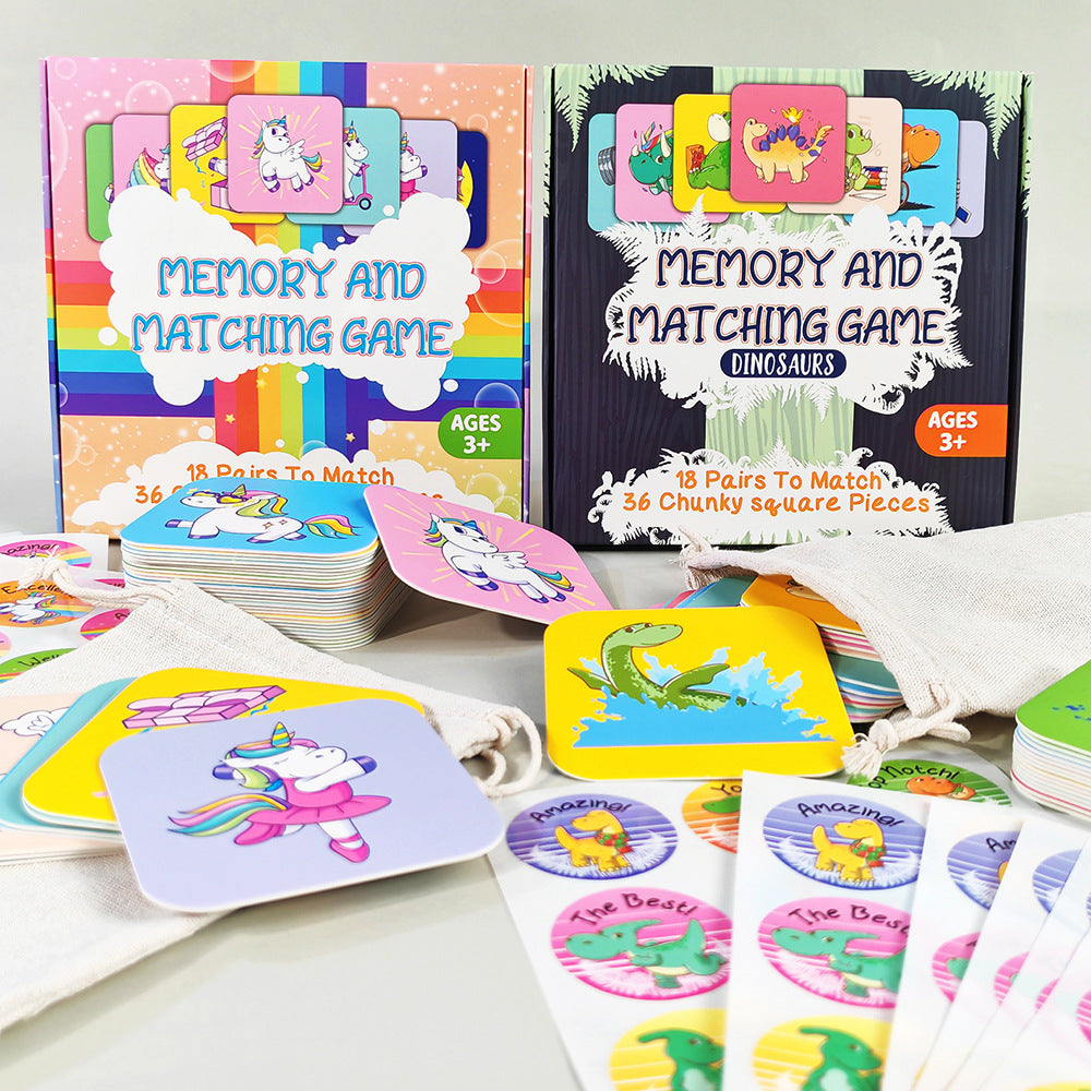 36 Pcs Cards Memory Matching Educational Game - Ages 4-12Y
